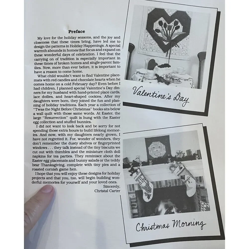 Quilting Patterns That Patchwork Place Holiday Happenings Book‎ Vintage 1987